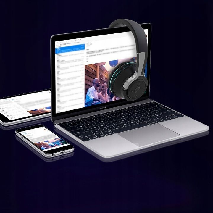 Słuchawki Bezprzewodowe H2 Bluetooth Mp3 Nauszne Mikrofon Rgb Dla Dzie