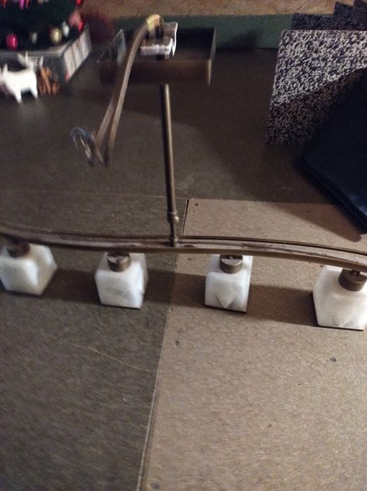 Lampa wisząca, mosiężna.