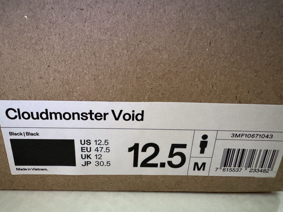 Бігові кросівки On Cloudmonster Void us 12,5 30,5 см