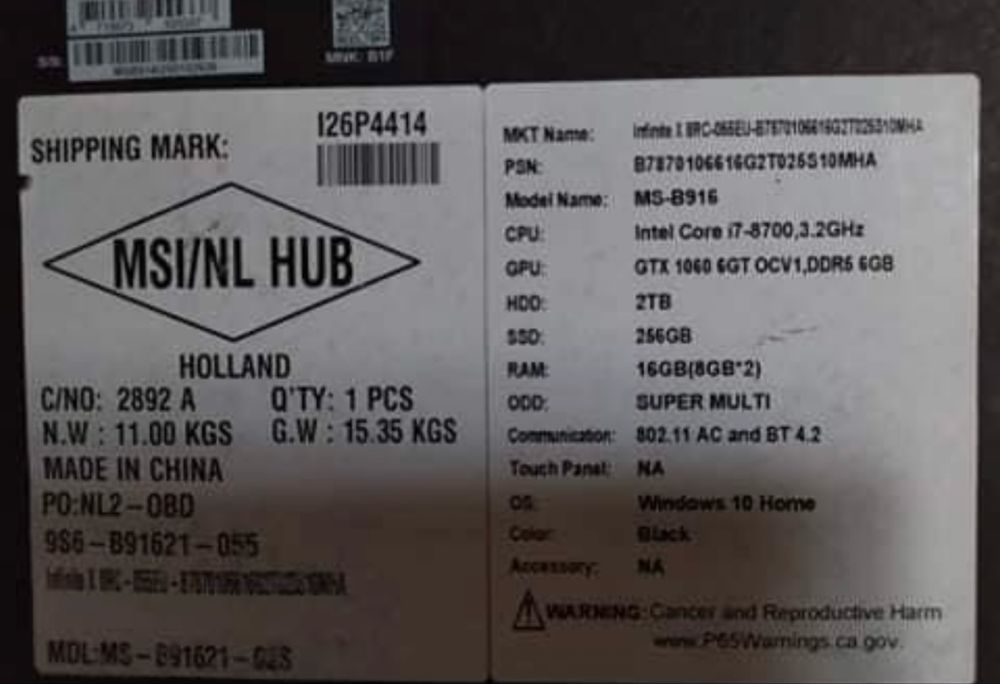 Komputer gamingowy msi