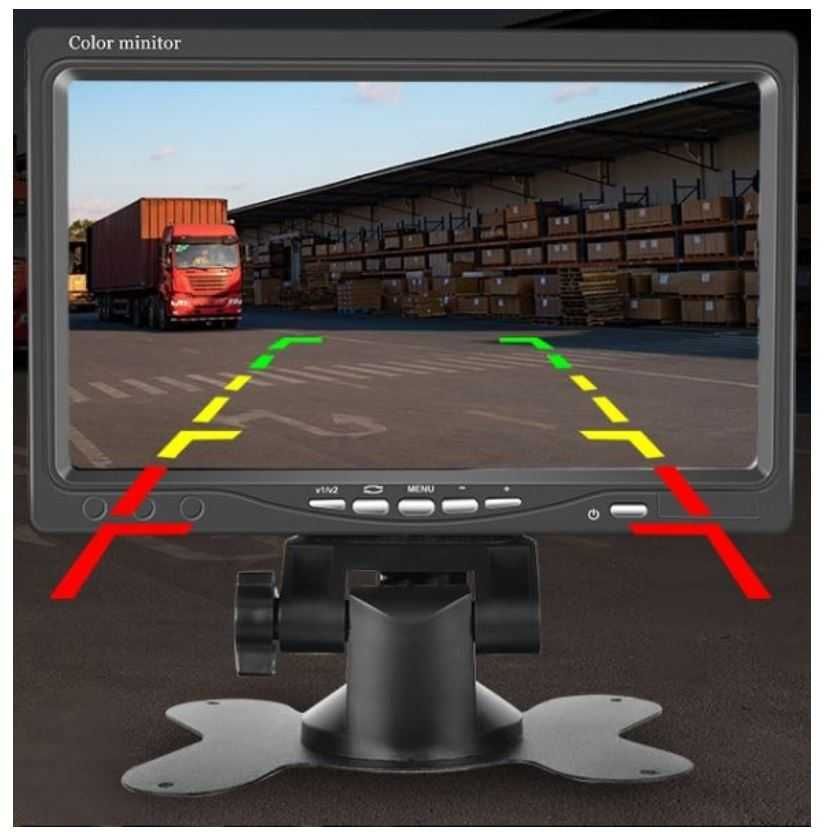 Zestaw Parkowania MONITOR 7 Kamera Cofania TIR 12V 24V Maszyny Rolnicz