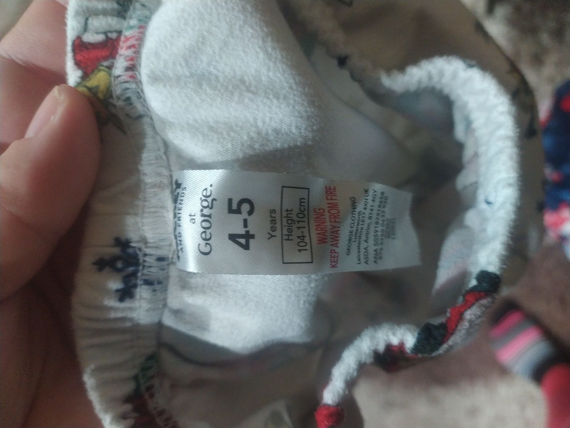 Spodnie piżamy świąteczne polarowe ciepłe 104 110 Myszka Miki
