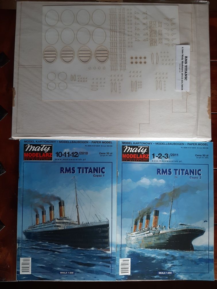 Mały Modelarz Titanic + wręgi laserowe + dużo tektury