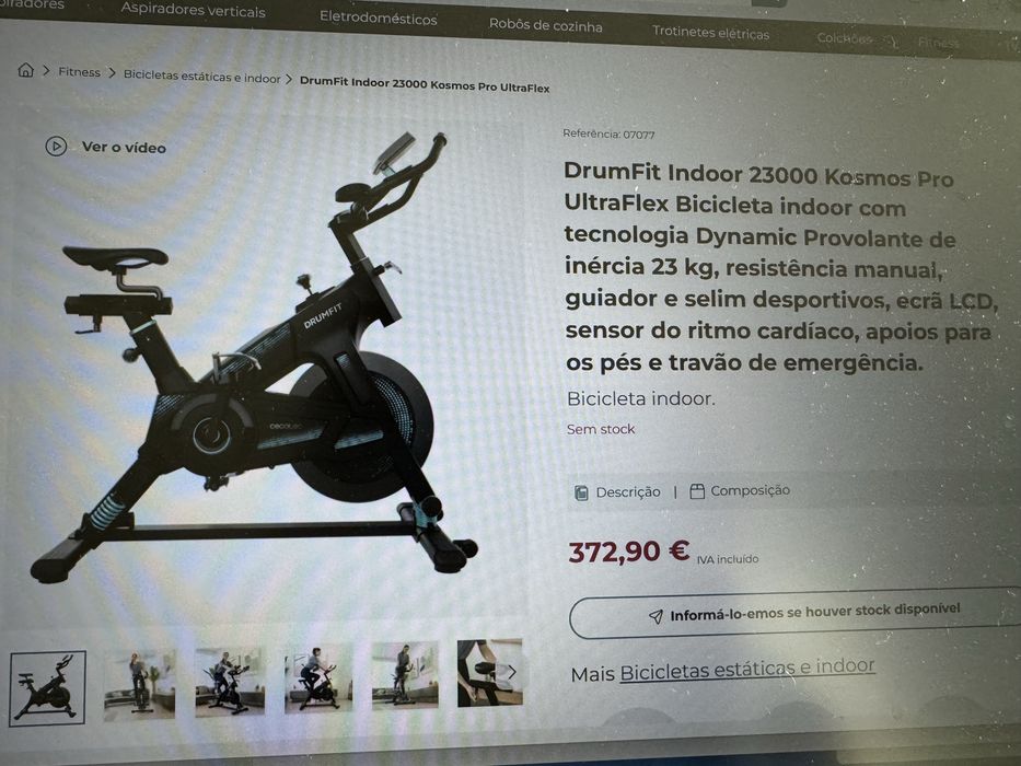 Bicicleta estática indoor