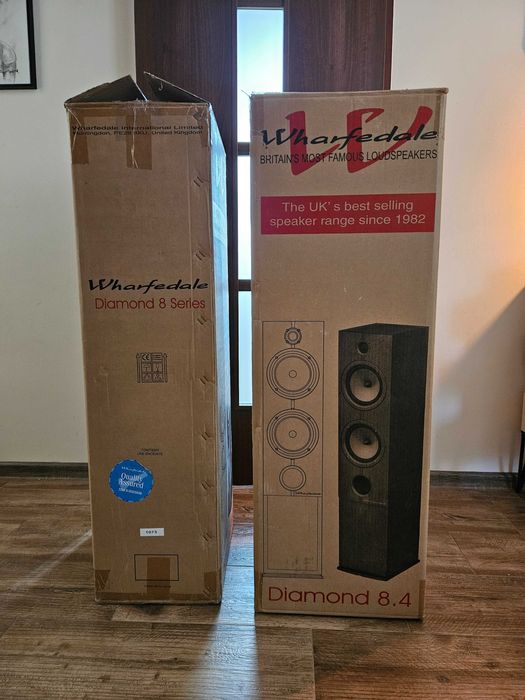 Kartony podla pudelka do kolumn Wharfedale Diamond 8.4 ze styropianami