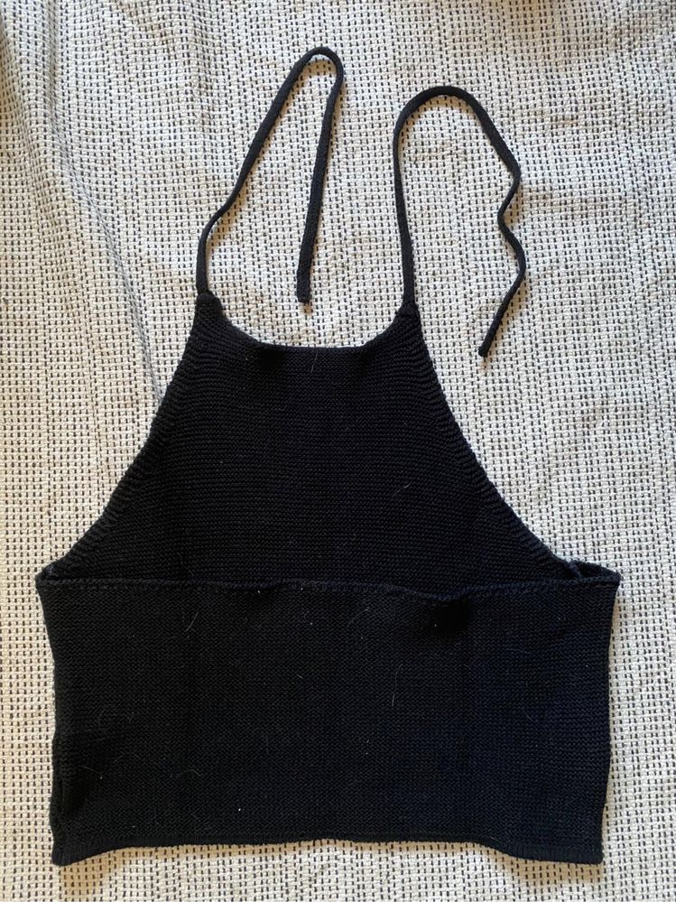 Top de tricot preto