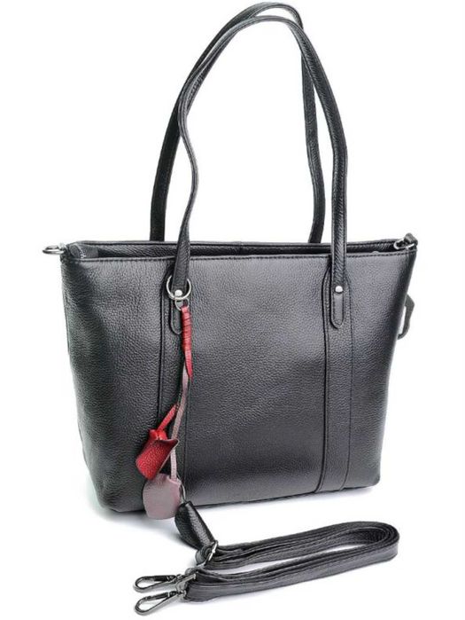 Жіноча сумка з натуральної шкіри з двома ручками на плече