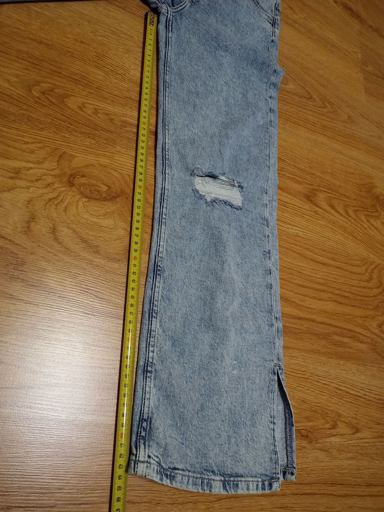 Spodnie jeansowe wide leg 146 szeroka nogawka