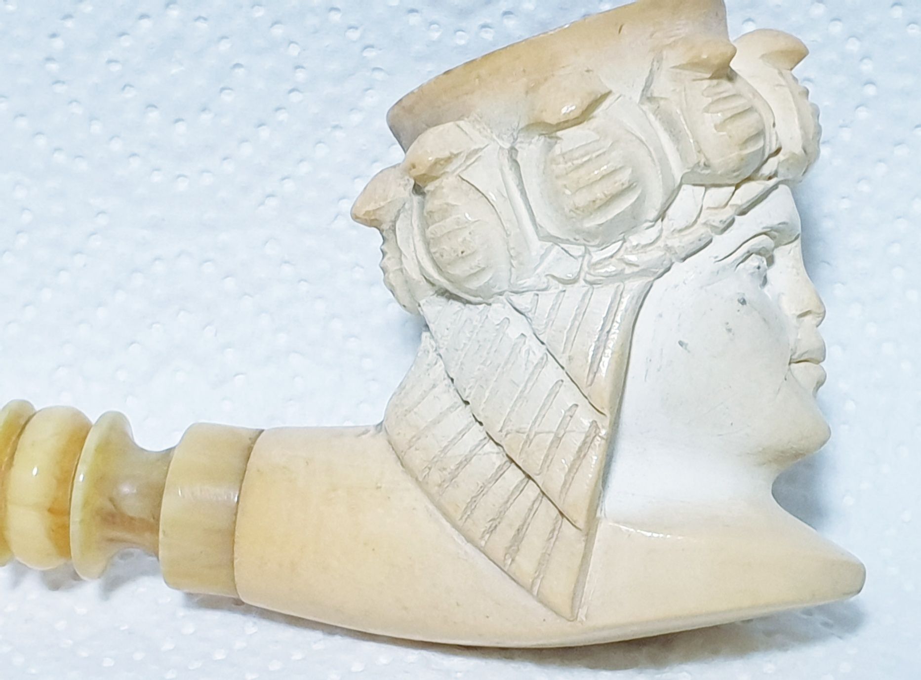 Fantástico antigo cachimbo em espuma do Mar "cabeça de Cleopatra"
