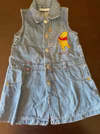 Vestido de ganga da Disney Winnie the Pooh 2 anos