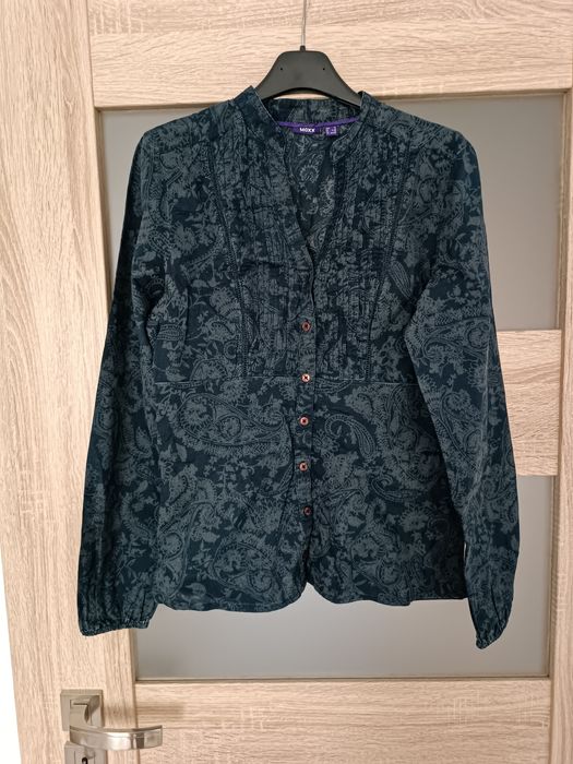 Koszula elegancka do biura granatowa Mexx S 36 bawełna 
Szerokość pod