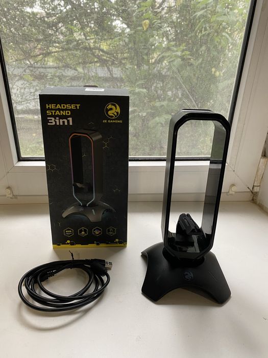 Тримач для навушників і провода миші 2E Gaming Headset Stand 3in1