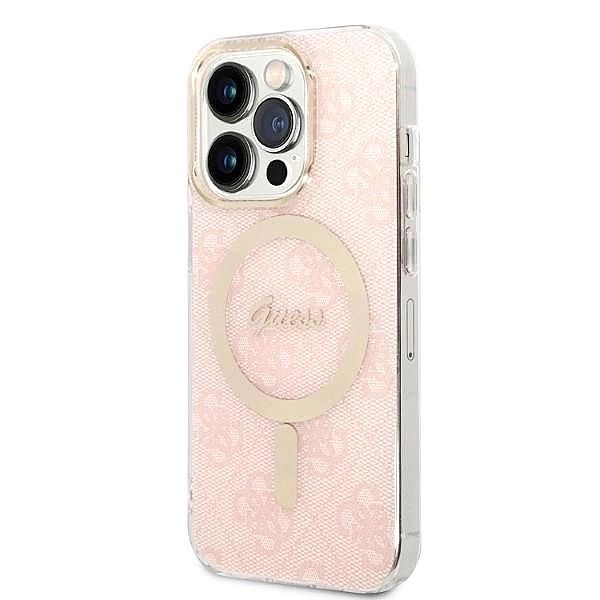 Etui Guess 4G Print MagSafe na iPhone 14 Pro + ładowarka indukcyjna -