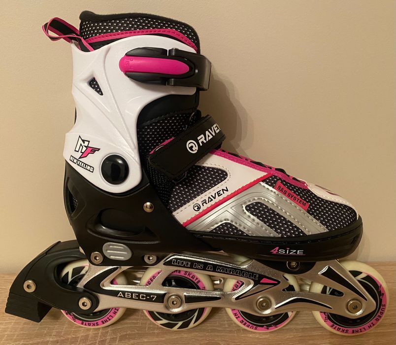 Rolki regulowane RAVEN Pulse Black/Pink  (37-40)