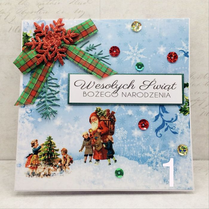 Kartka świąteczna kartki z kopertą ręcznie robiona