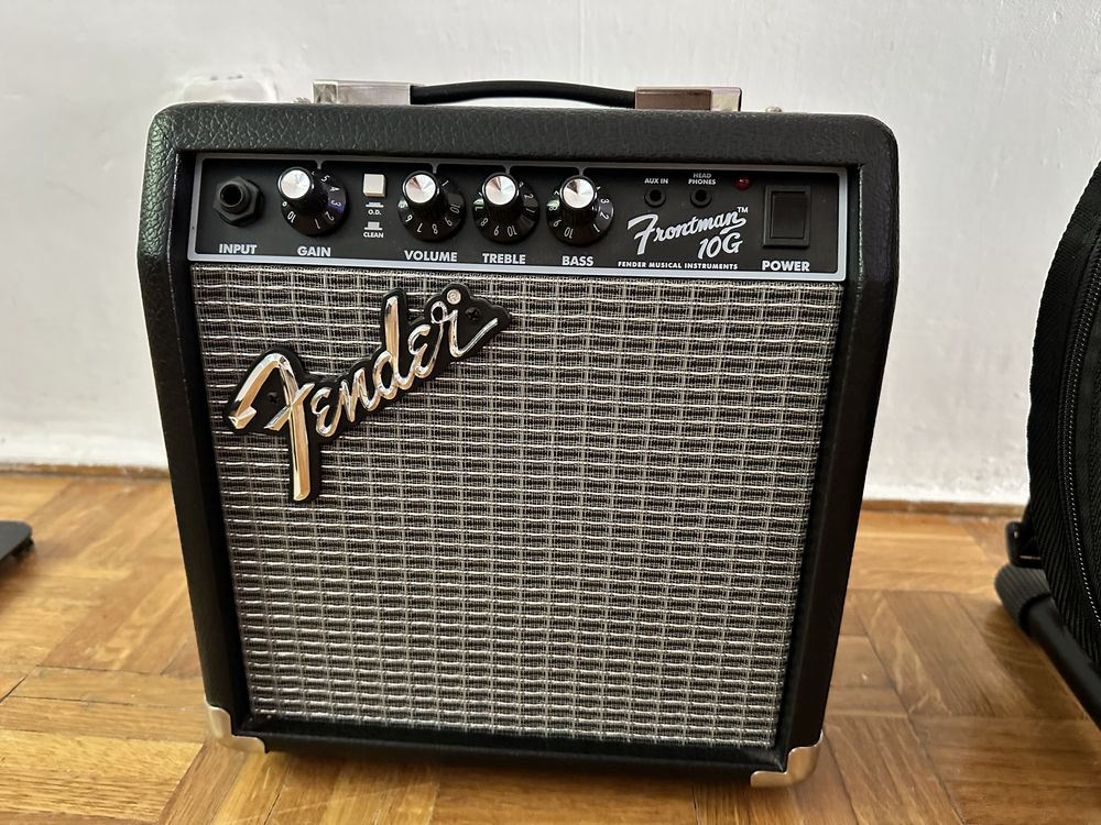 Gitary Fender Squire Stratocaster + Fender frontman 10G