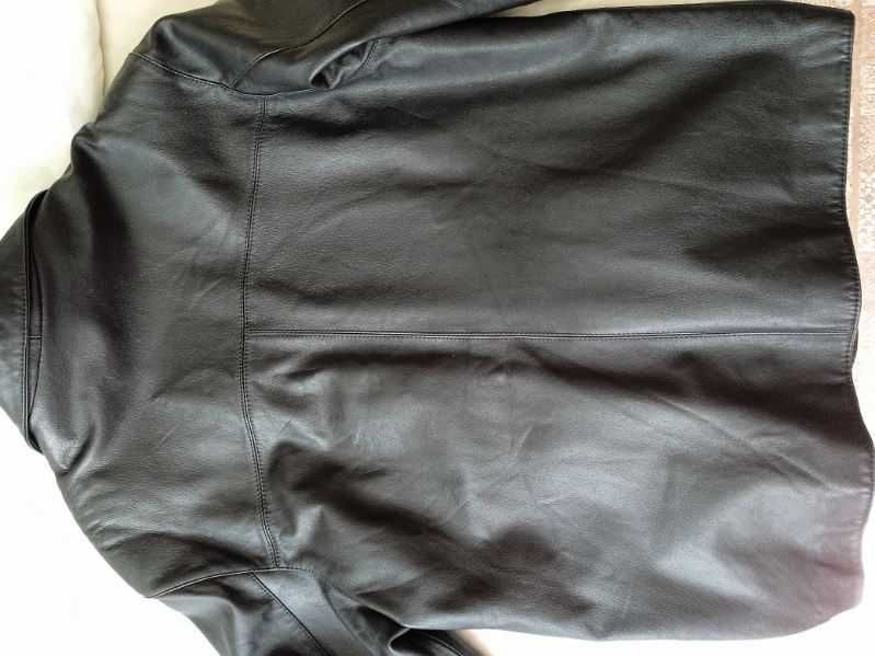 Kurtka męska skórzana skóra XL czarna półmat klasyczna.Okazja.