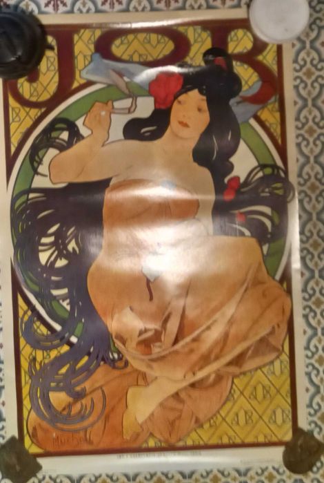 Posters vintage; Toulouse-Lautrec,  Alphonse Mucha, entre outros.