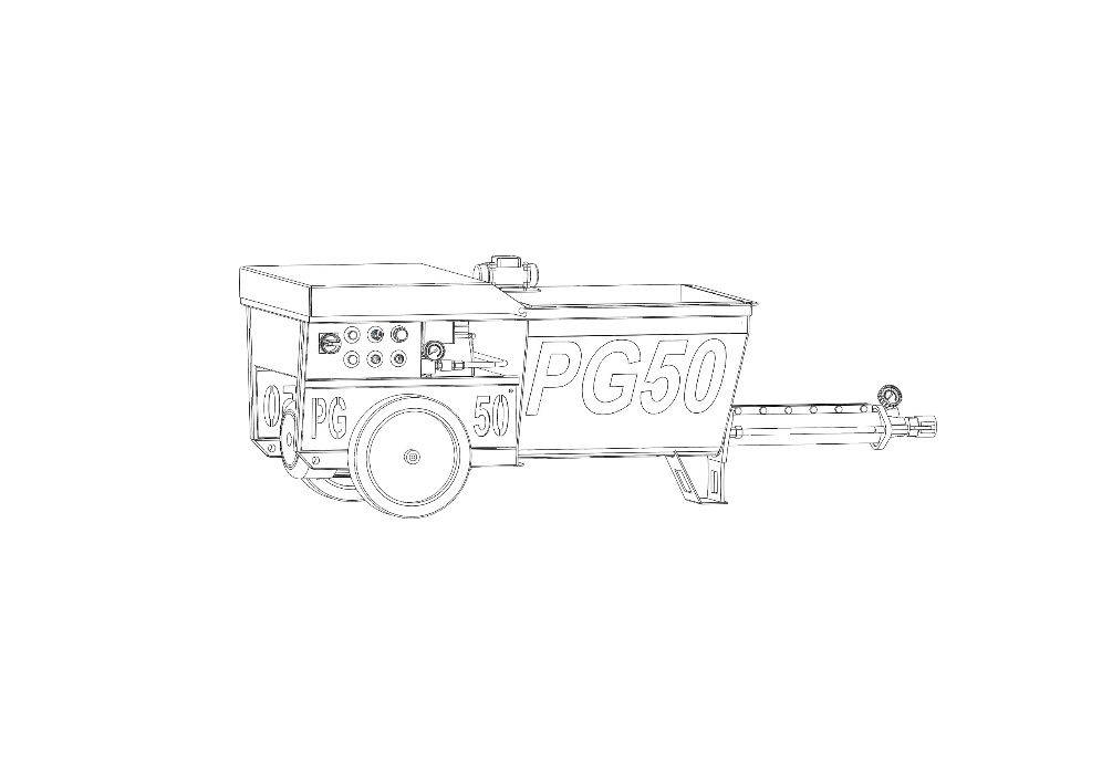 PG 50 Pompa do betonu SPCC tynki tradycyjne PFT
