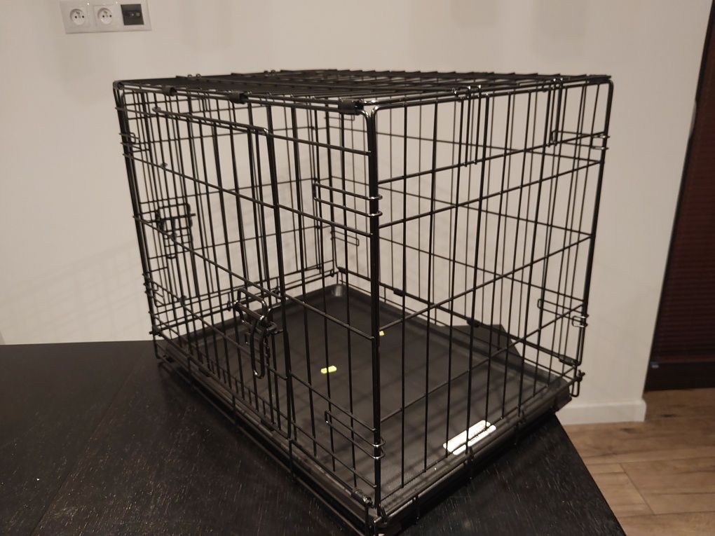 NEW WORLD PET Składana Klatka Metalowa Kojec Dla Psa 61x46x49 CM