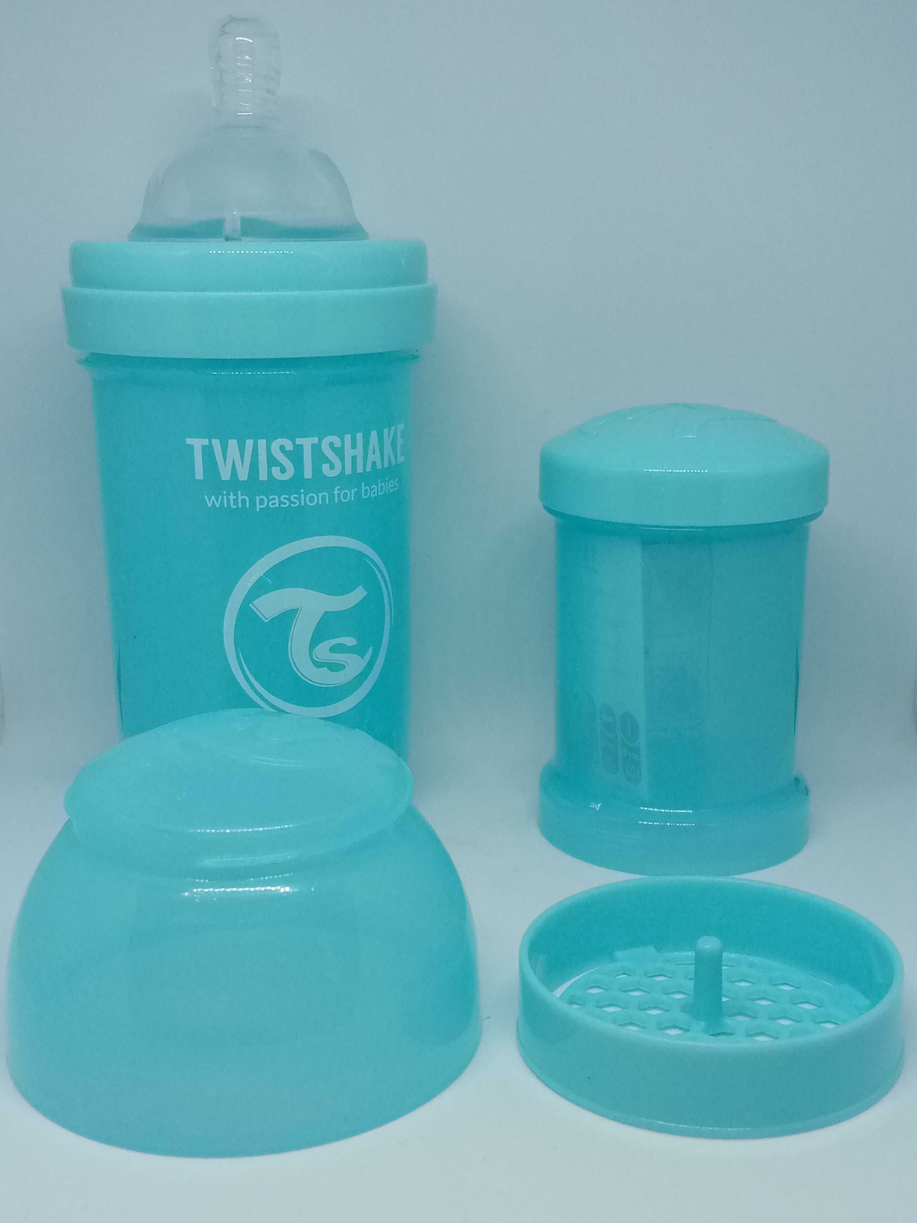 Twistshake, butelka antykolkowa 180 ml niebieska