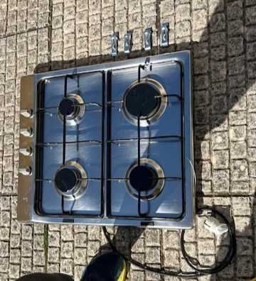 Placa inox de fogão a gás propano canalizado Teka (acend. Elect)