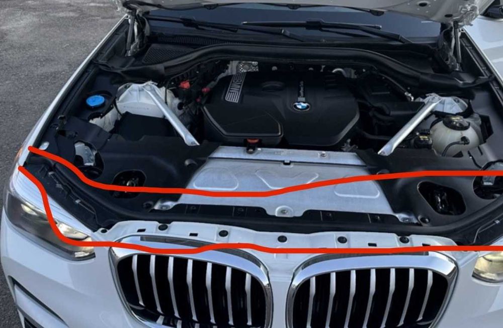 BMW X3 G01 Ущільнювач уплотнитель капота передній резина 51767397485