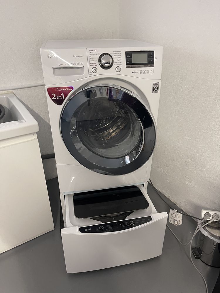 Máquina Lavar e Secar LG FH695BDH2N 12kg / 8kg + Twinwash F8K5XN3 2kg