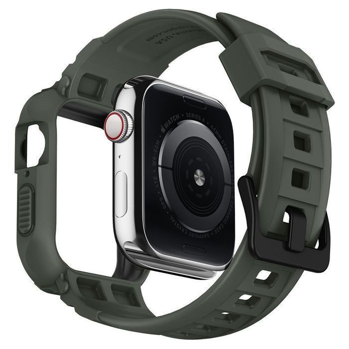 Pasek Spigen Rugged Armor Pro do Apple Watch 44 mm - Zielony