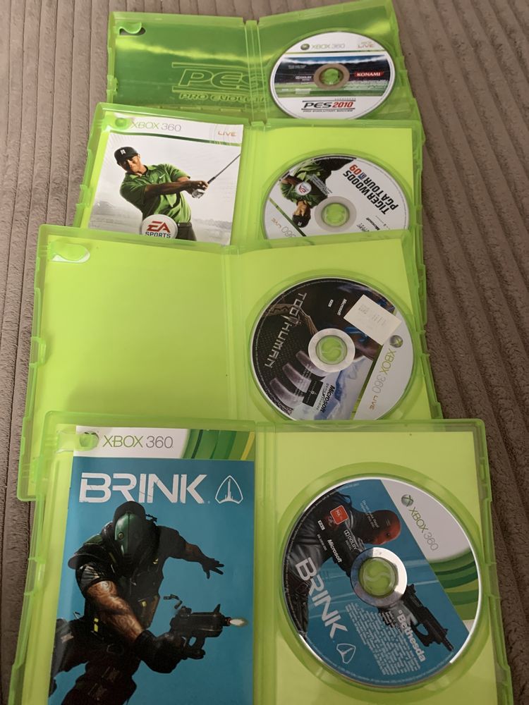 Gry Xbox 360 golf, piłka nożna, Brink, Too human