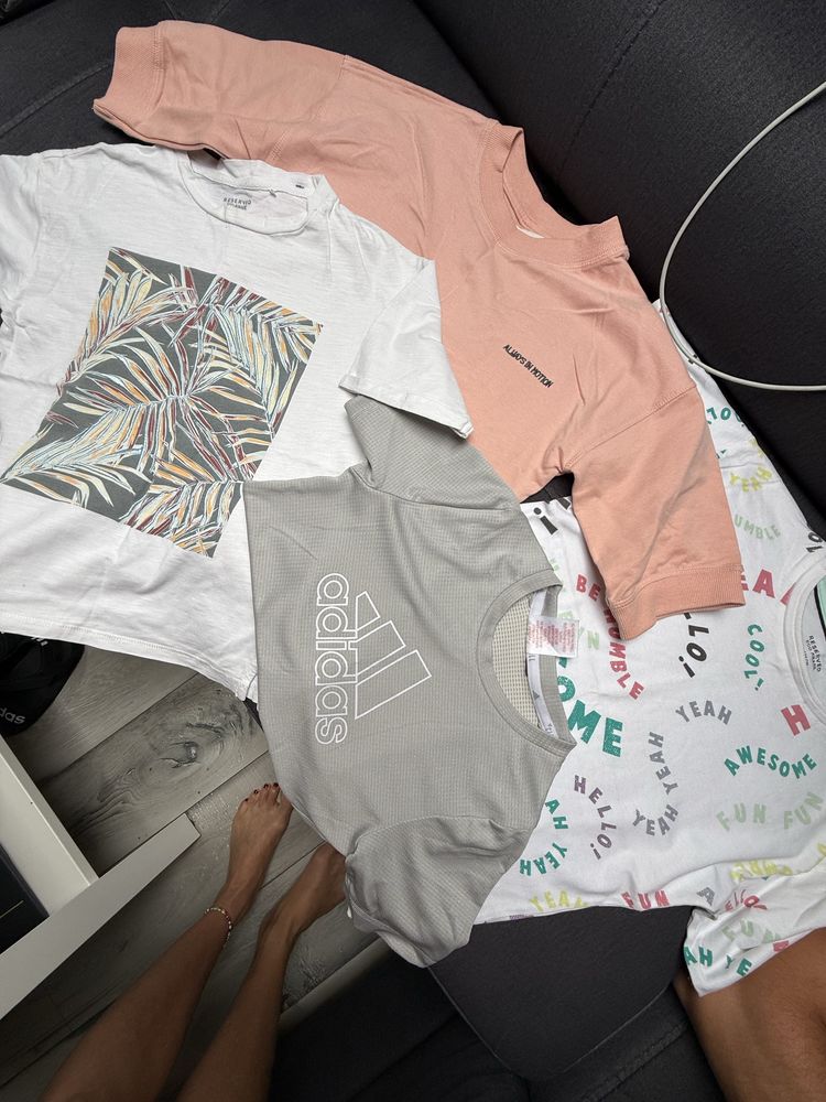Bluzka,zara ,reserved ,adidas 4 sztuki