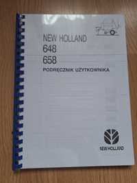 Instrukcja podręcznik użytkowania obsługi Prasa New Holland 648   658