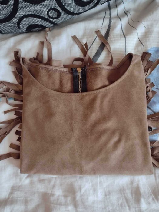 Piękna sukienka Boho z frędzlami r.L Idealna na wesele i nie tylko