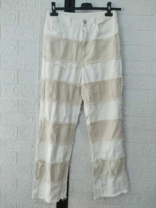 Spodnie rozmiar s wysoki stan szerokie nogawki cena 18 zł