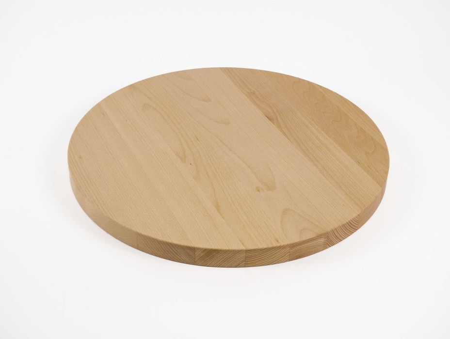 Blat drewniany solidny okrągły buk A/B lamele lite 2,6×90×90cm  Lignau