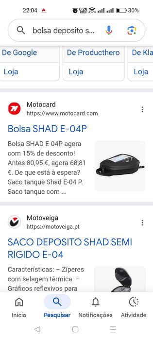 Bolsa depósito Shad