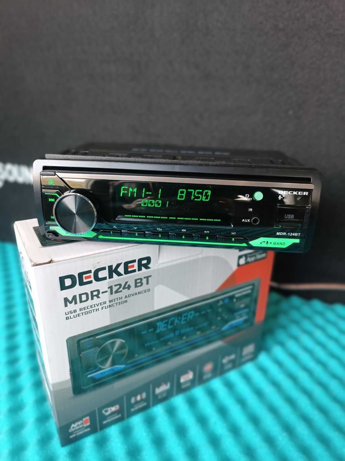 Автомагнітола Decker MDR-124 BT  з блютуз  Decker Audio 1ДІН