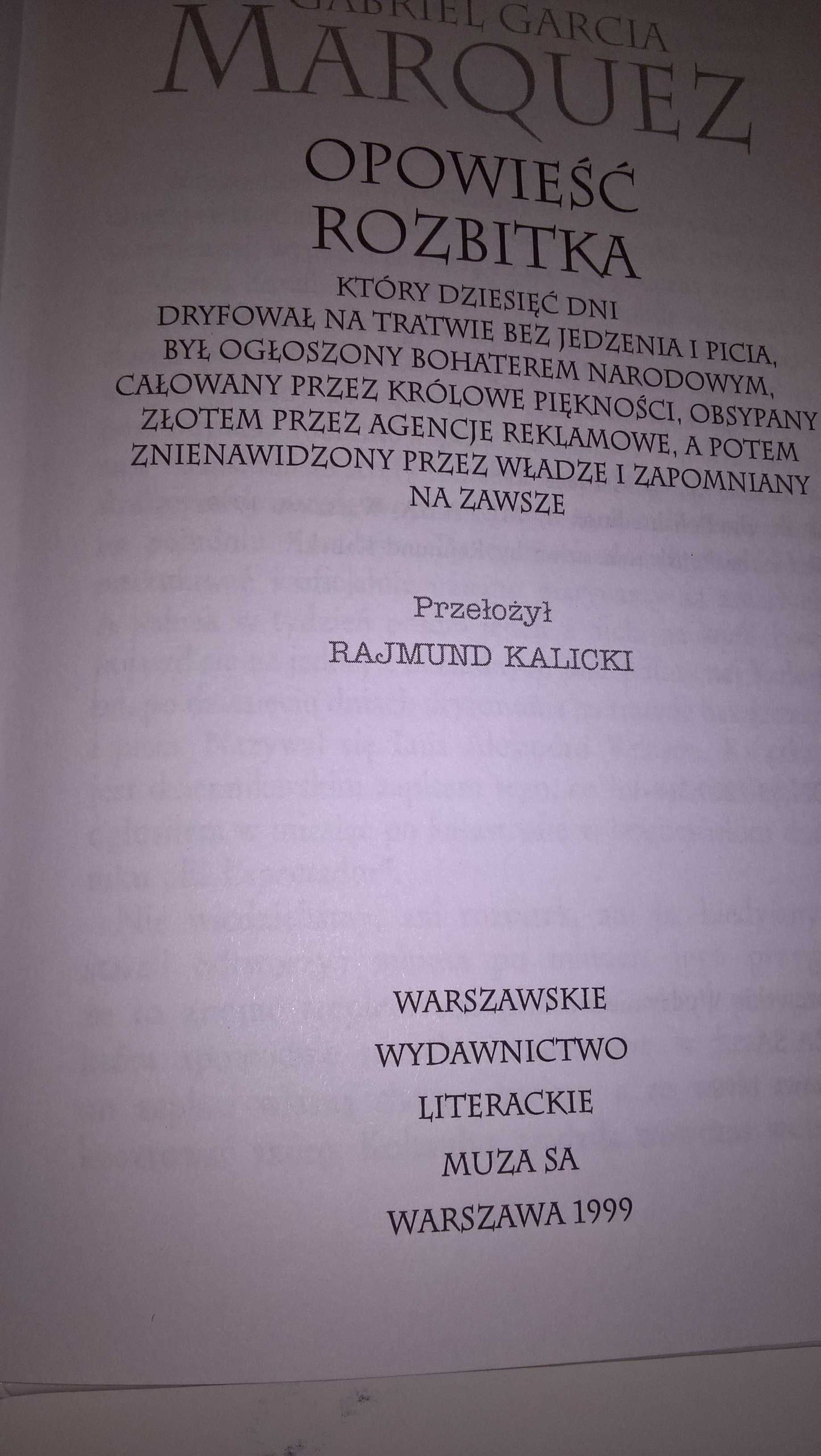 Opowieść rozbitka
Gabriel García Márquez