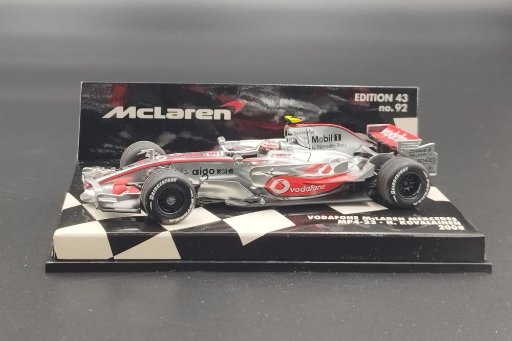 1:43 F1 Vodafone McLaren Mercedes MP4-23 H Kovalainen 2008 Minichamps