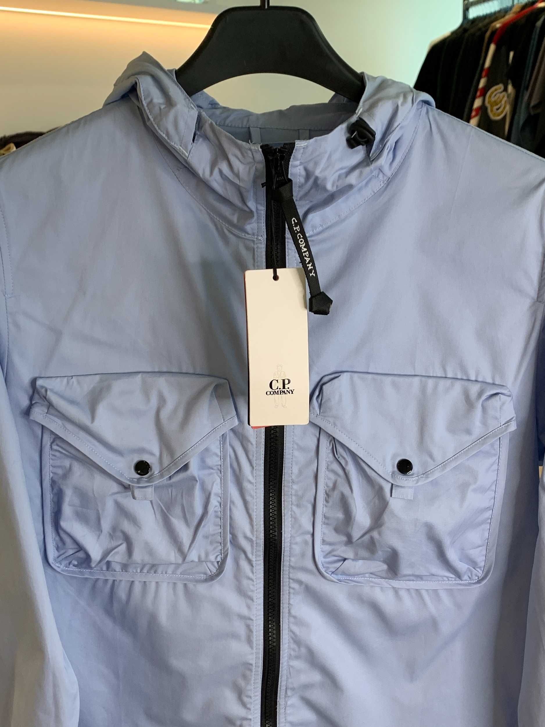 Куртка C.P. Company Garment Dye Hooded Overshirt Sky Blue