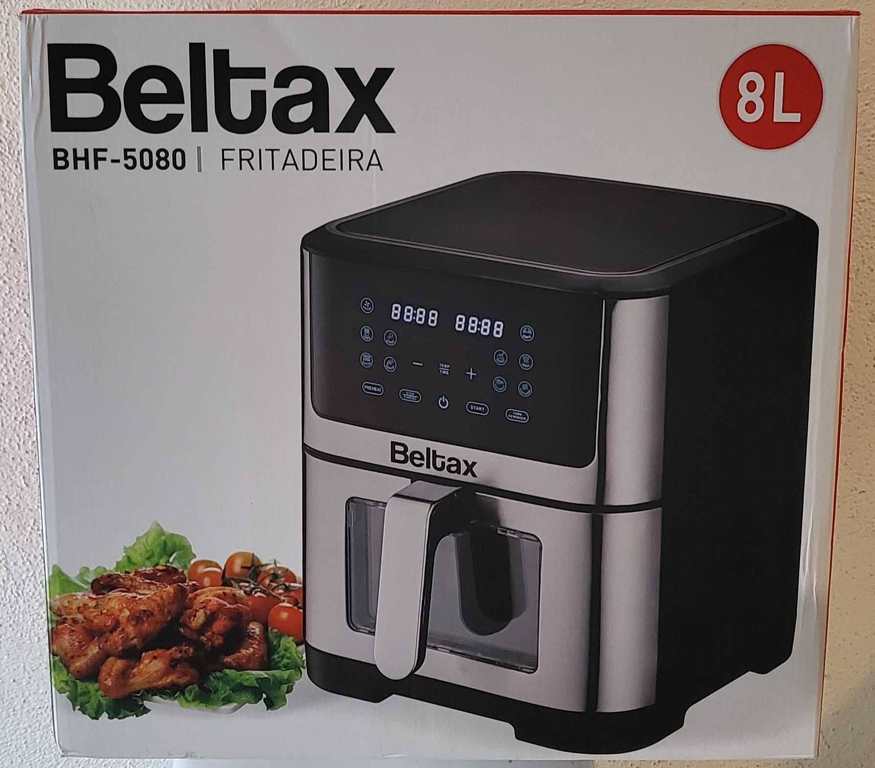 Fritadeira Sem Óleo Air Fryer Beltax BHF-5080 (8L - Preto), Nova