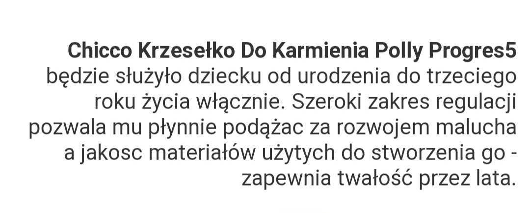 Krzesełko do karmienia chicco Polly progress 5 różowe