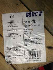 Kabel ziemny YKYżo 3x2,5mm2 0,6/1 kV drut ,500 metrów NKT + gratis
