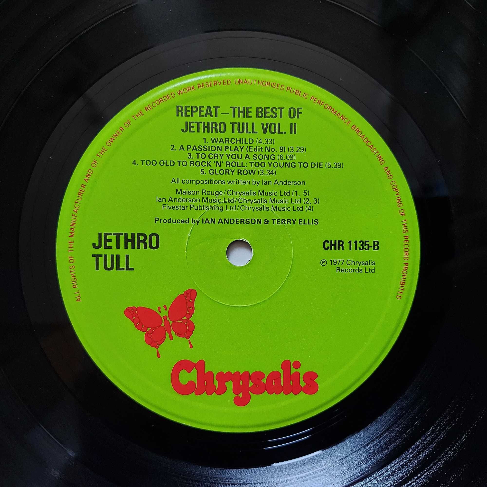 Jethro Tull Repeat, The Best Of Jethro Tull, Vol. II, UK 1977 (EX+VG+)