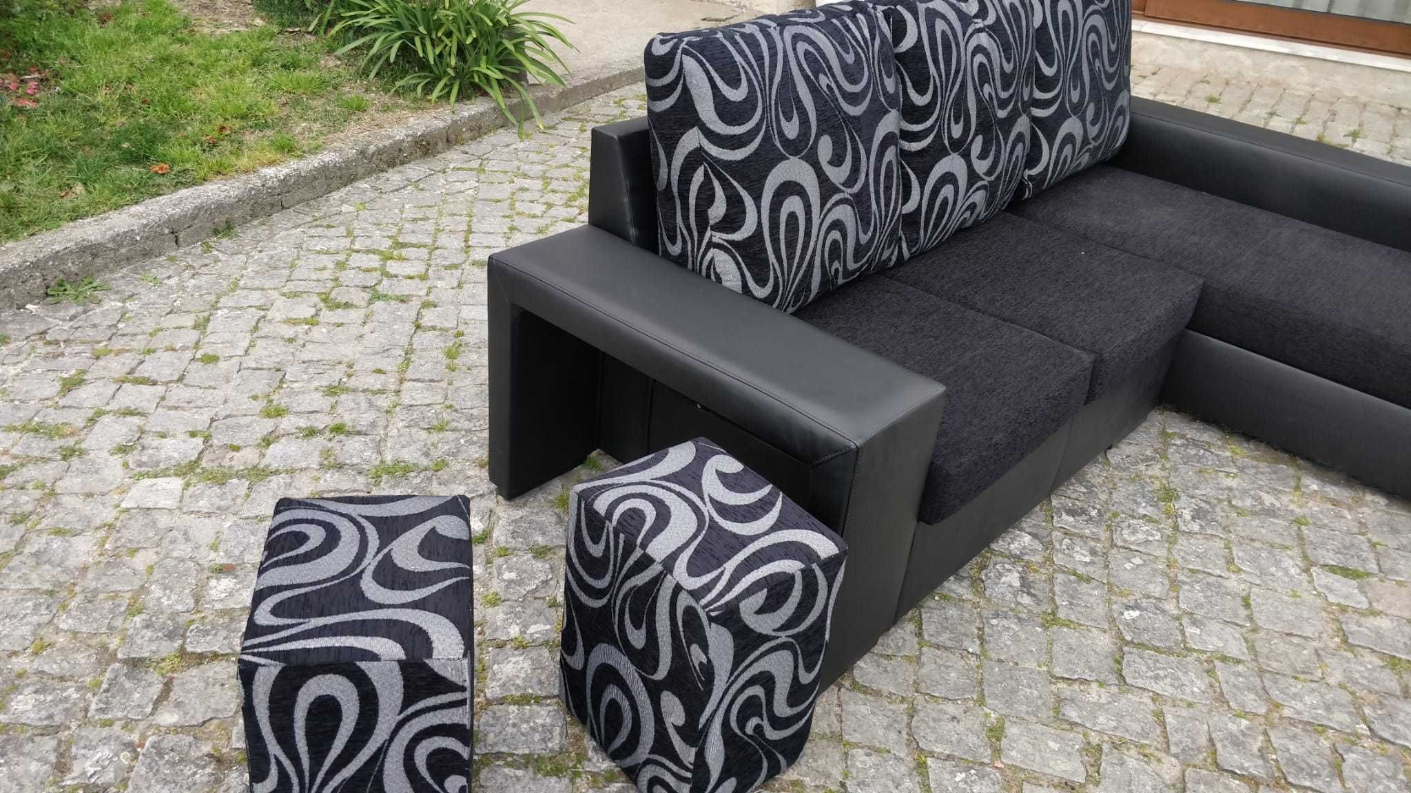 Sofá 3 Lugares com Chaise Longue