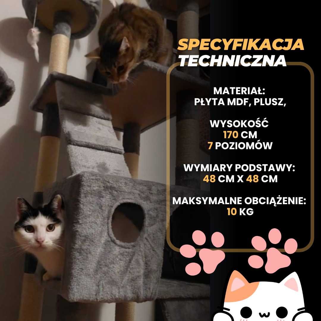 drapak dla kota legowisko dla kota domek dla kota drapak duży 170 cm