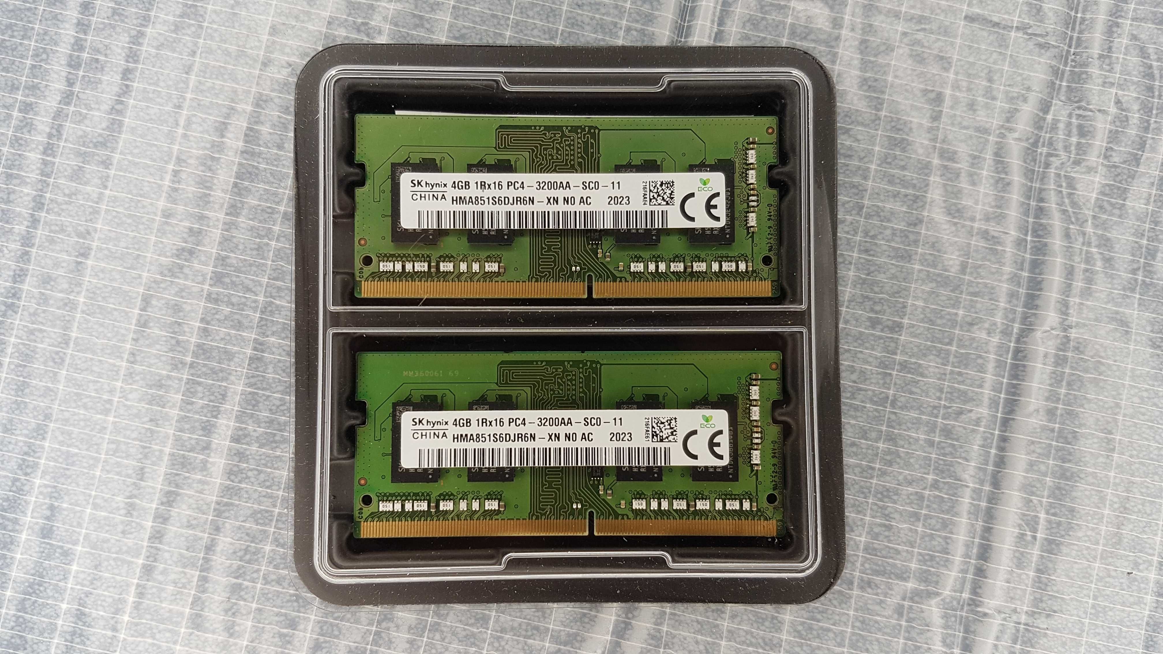 ram 2x4gb ddr4 3200mhz sk hynix 4gb 1rx16 pc4-3200aa-sc0-11