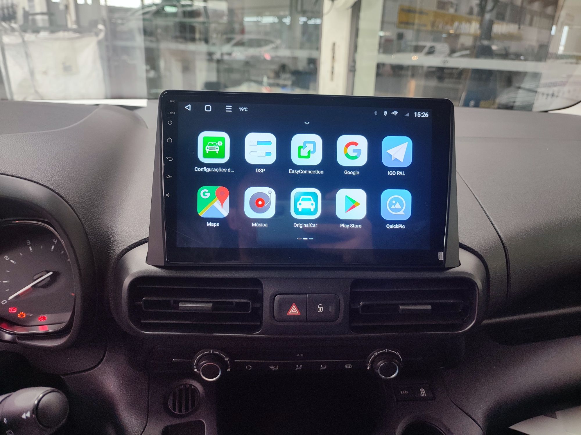 Rádio Toyota City Partner Berlingo Combo Android GPS Bluetooth USB