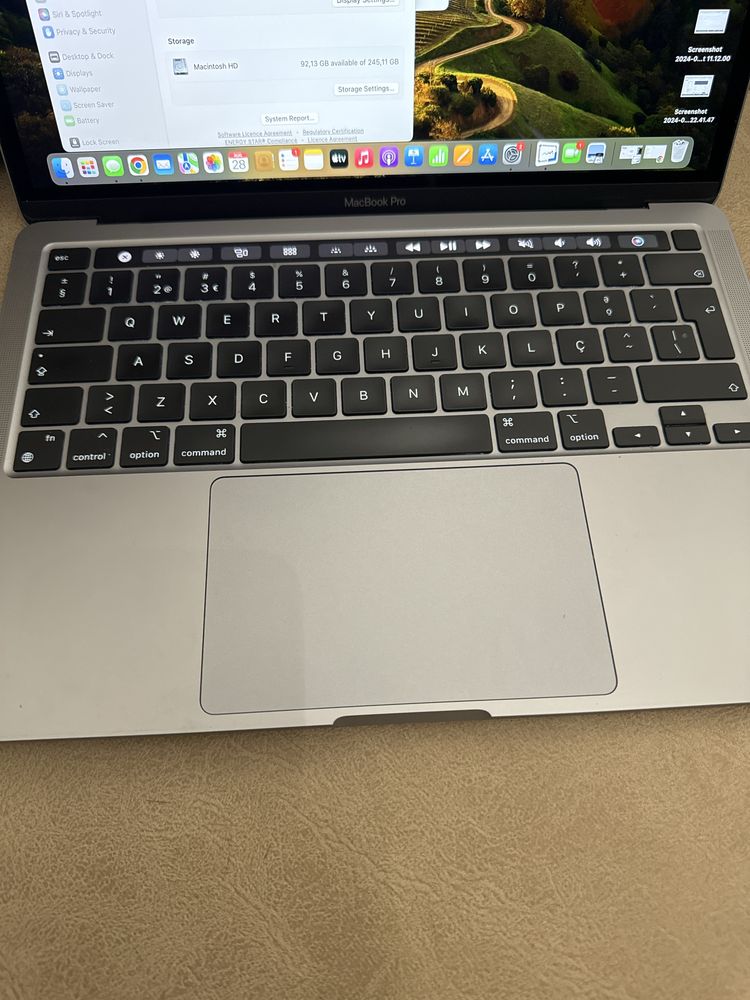 Macbook Pro M1 2020 Touchbar 8gb 256gb ssd impecavel c/caixa original