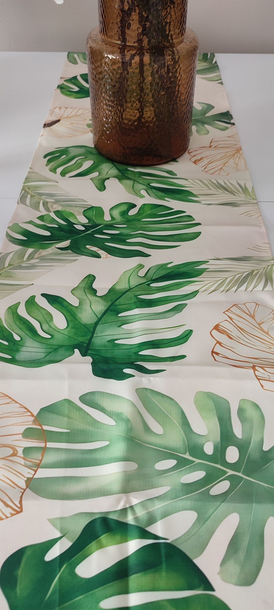 Bieżnik na stół obrus wzór monstera